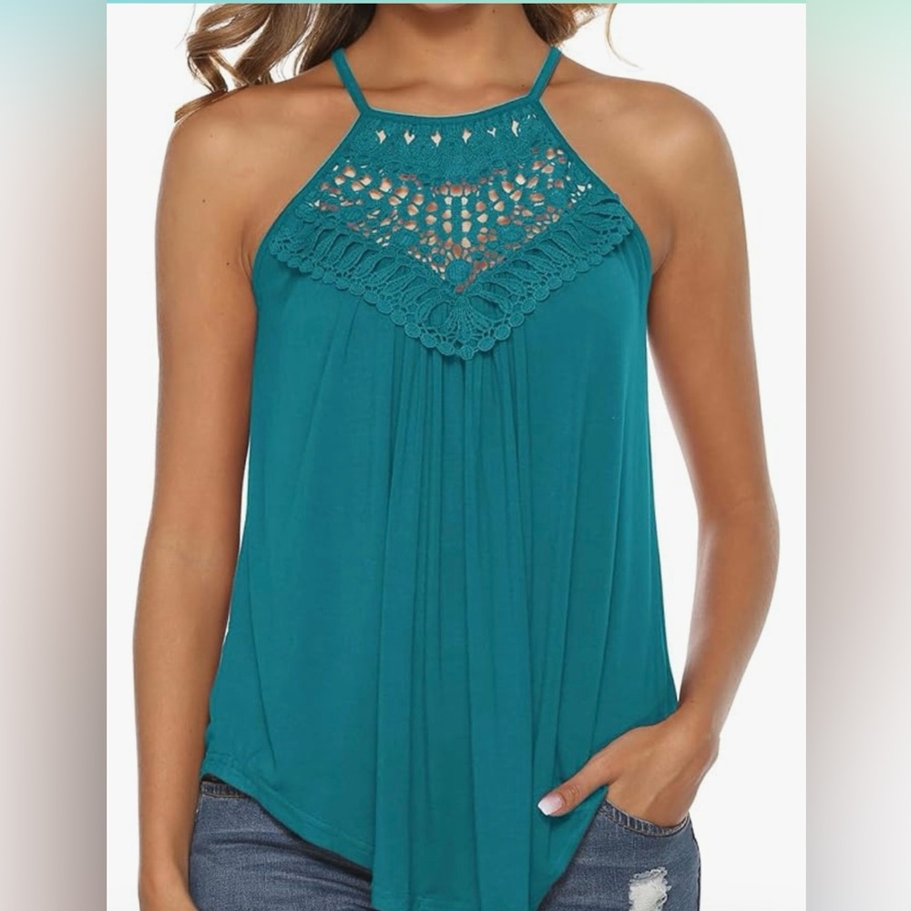 Cute Aqua Women’s Halter Top